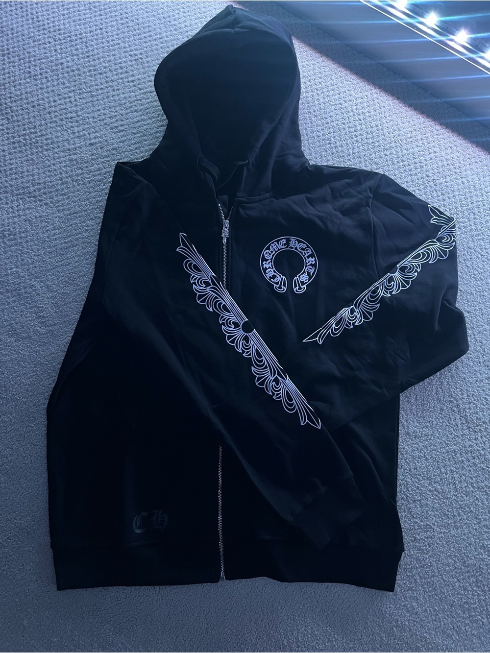 Chrome Hearts Black Zip Hoodie